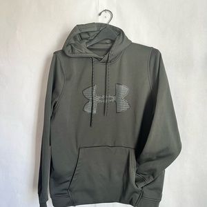 Under armour mens hoodie dark olive green Large
